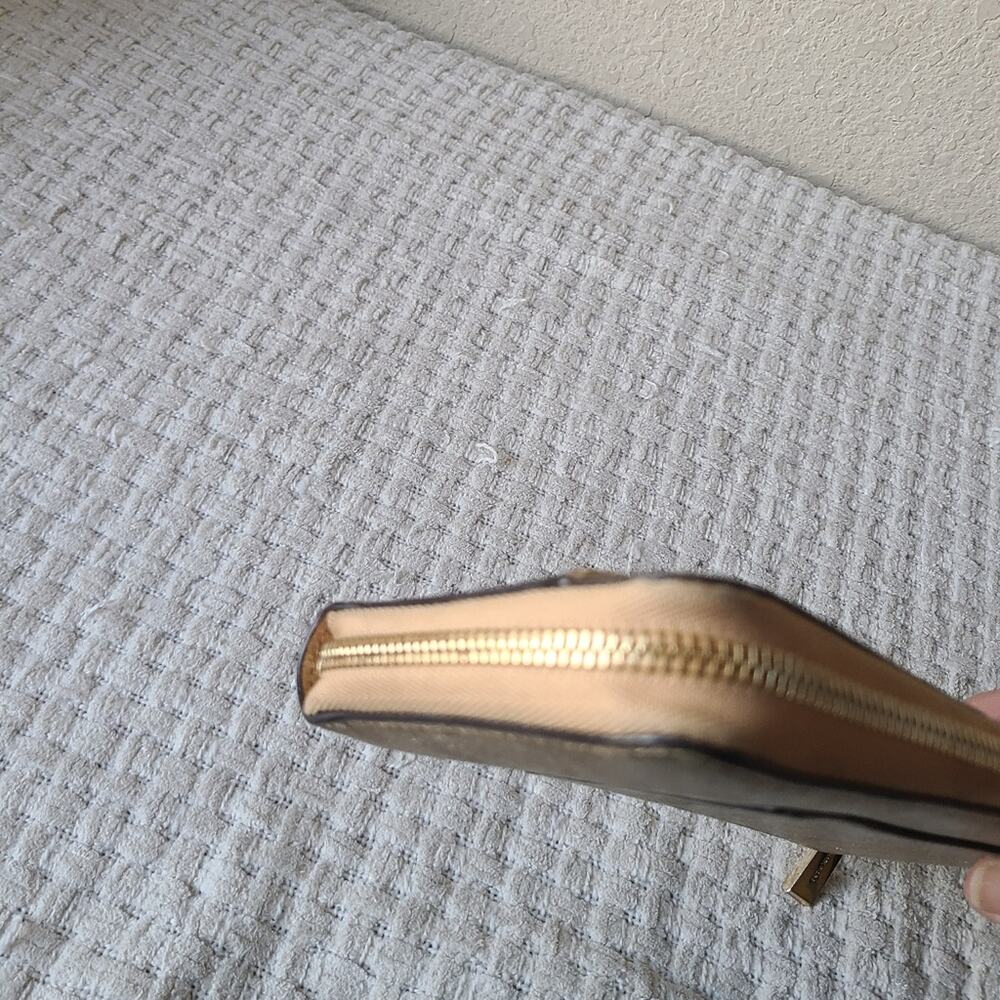 Michael Kors Metallic Gold Zip Around Wallet - Picture 5 of 11